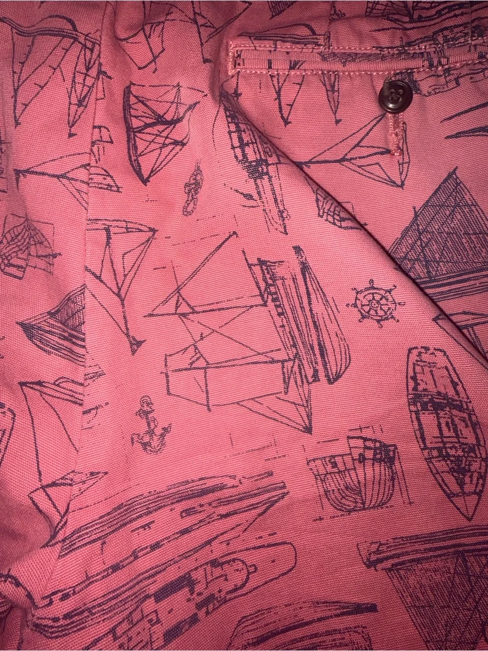 Polo Ralph Lauren Men’s 32 Pink/salmon Nautical Sailboat Print Shorts